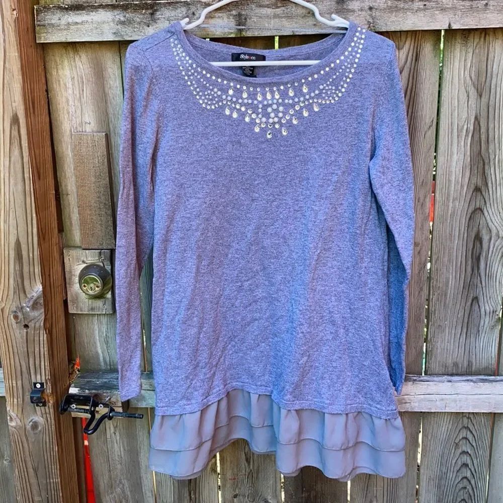 Style & Co Bedazzled Tunic sz. M